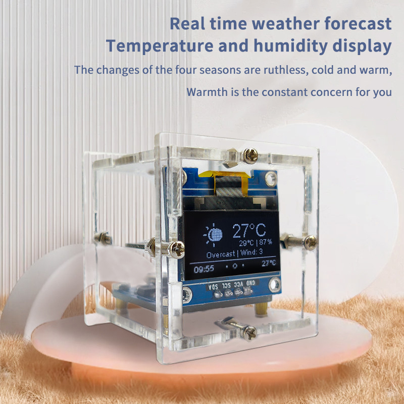 ESP8266 Mini Weather Clock Kit - đánh giá và giá Electronics Project Kit