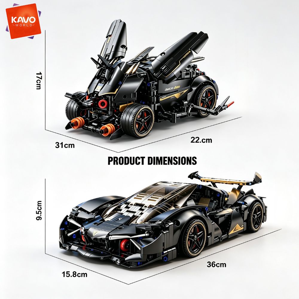 KAVOWORLD 1248pcs MOC Black Ra - đánh giá và giá Stem Robotics Kit