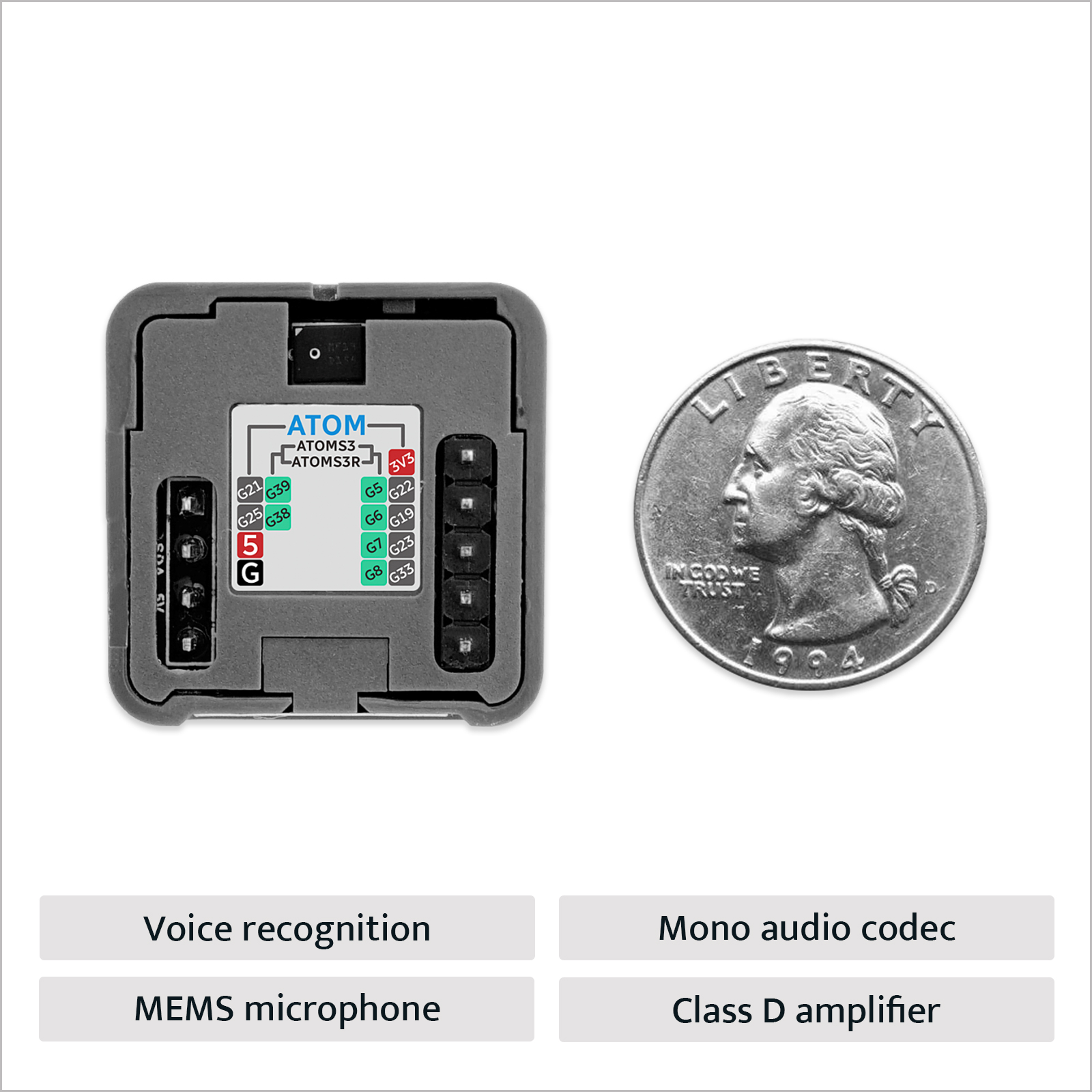 M5Stack Official Atomic Voice  - đánh giá và giá Electronics Project Kit