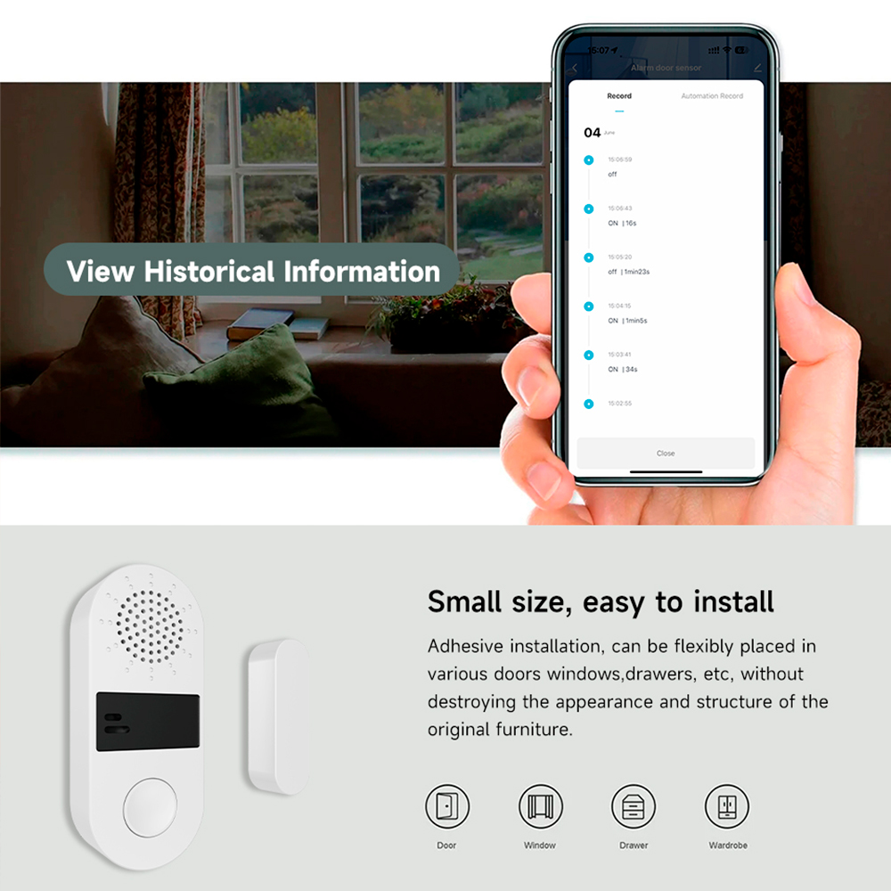 Tuya Zigbee Wireless Door Wind - đánh giá và giá Smart Home Automation Kit