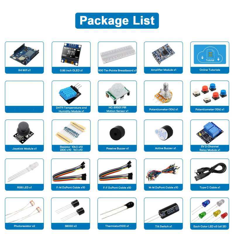 UNO R4 WiFi Compatible Develop - đánh giá và giá Sensor Kit Arduino
