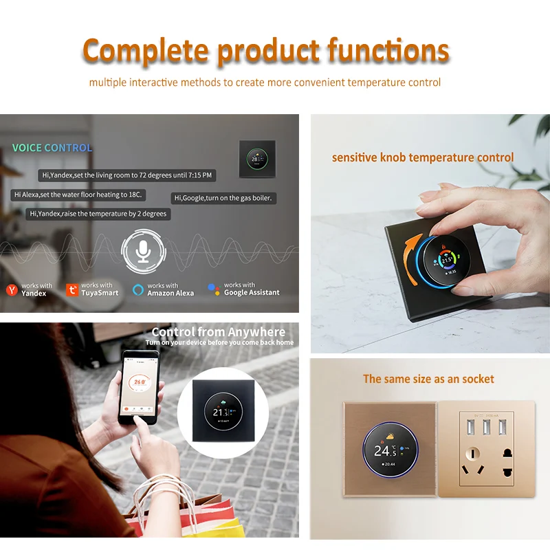 In stock Tuya Knob Thermostat  - đánh giá và giá Wifi Thermostat