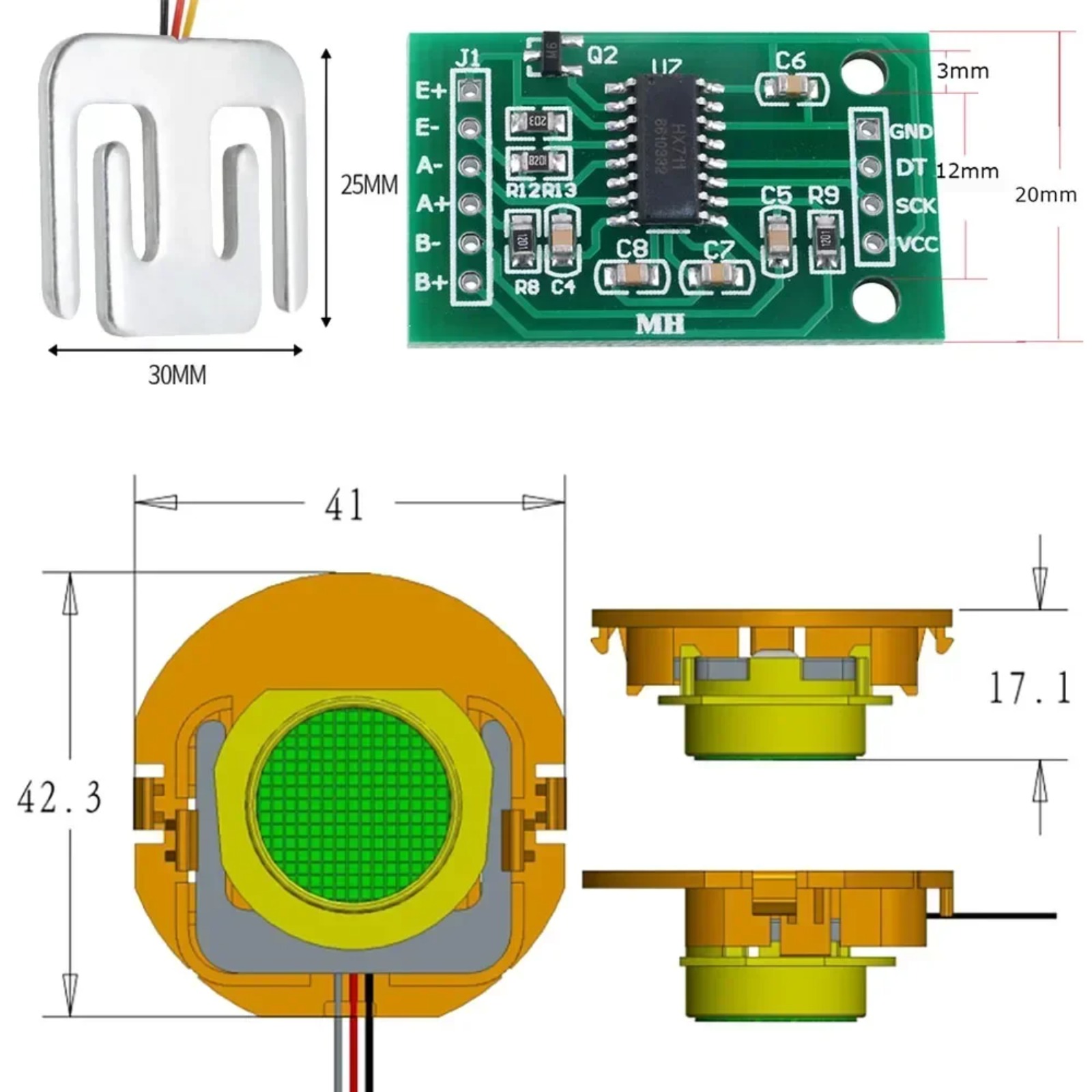 DIYmall 50KG Load Cell Weight  - đánh giá và giá Sensor Kit Arduino