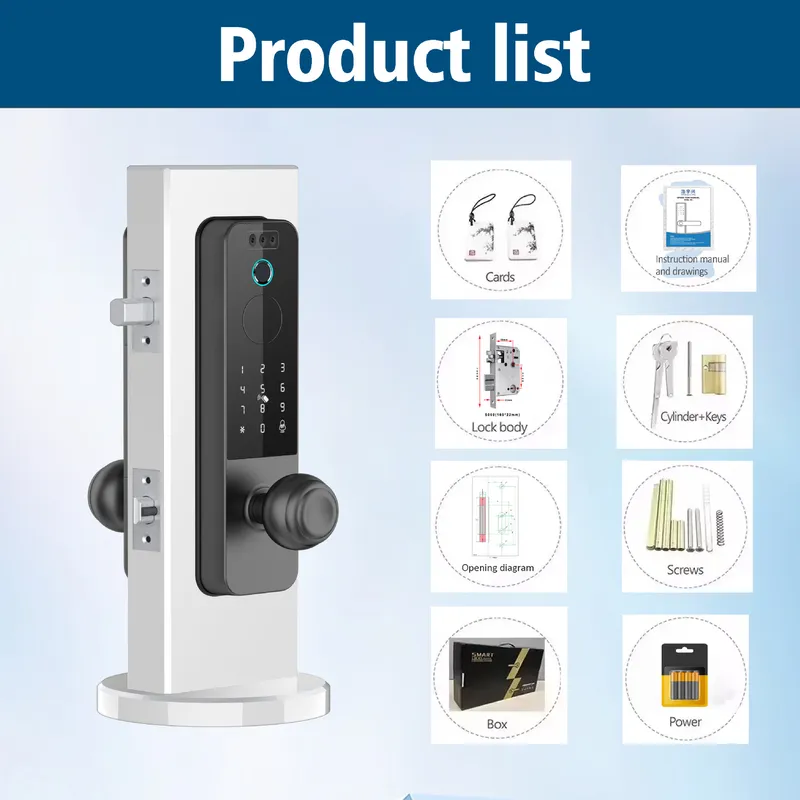 Cross-border Wooden Door Lock  - đánh giá và giá Smart Door Lock Wifi