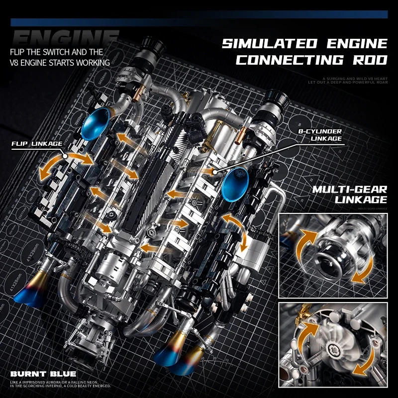 V8 Engine Building Kit for Adu - đánh giá và giá Stem Robotics Kit