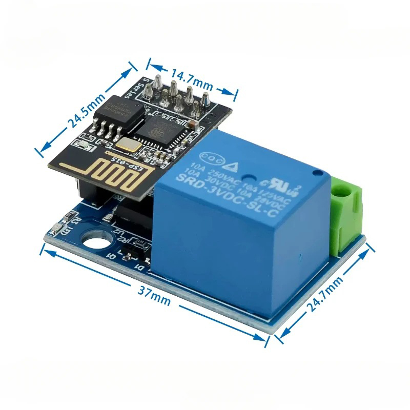 New ESP8266 ESP-01 ESP-01S 5V  - đánh giá và giá Esp8266 Relay Module