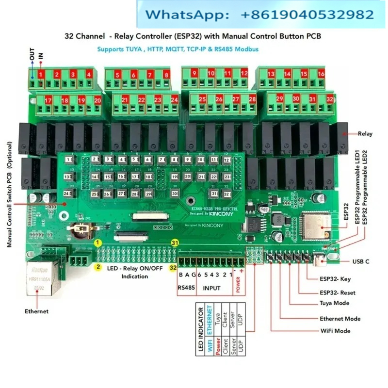 Kinconi KC868-H32B Professiona - đánh giá và giá Esp32 Smart Home Kit