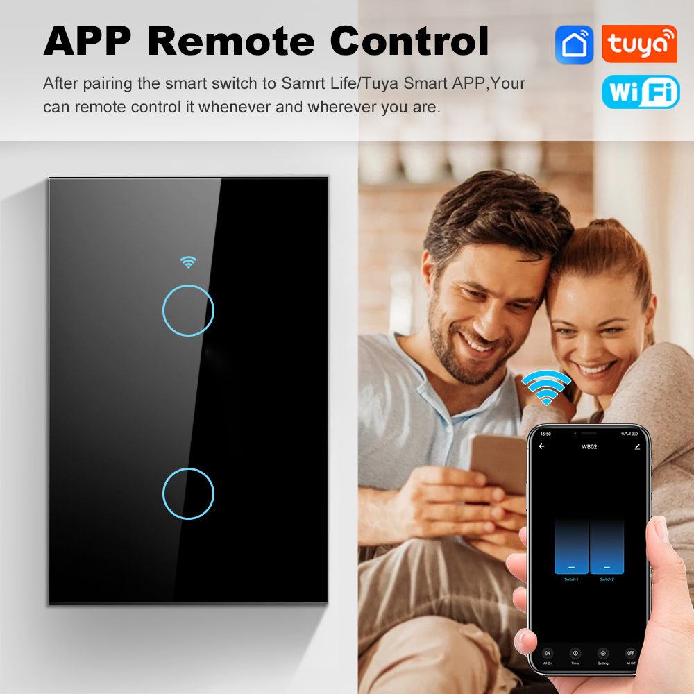 Smart Life Wifi+Bluetooth Touc - đánh giá và giá Smart Light Switch Wifi