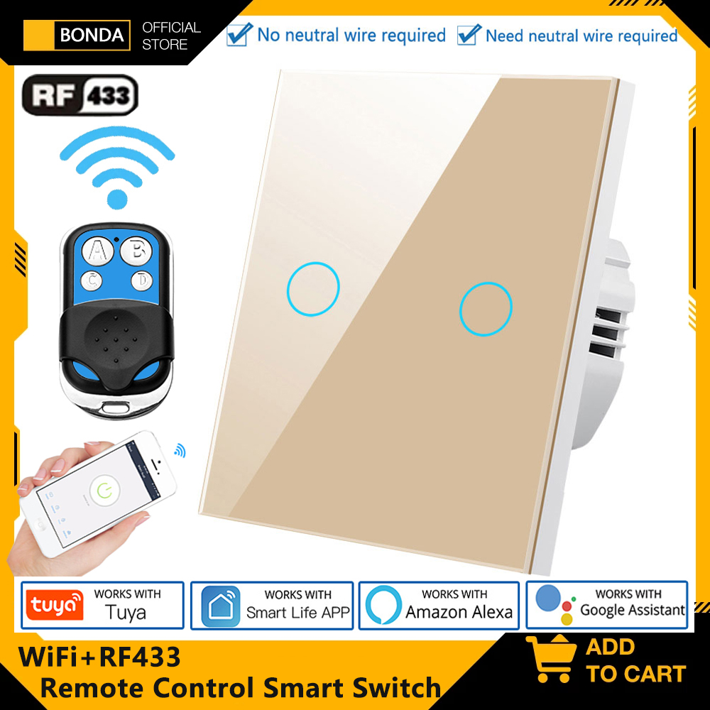 Tuya EU WiFi+RF433 Smart Remot - đánh giá và giá Smart Light Switch Wifi