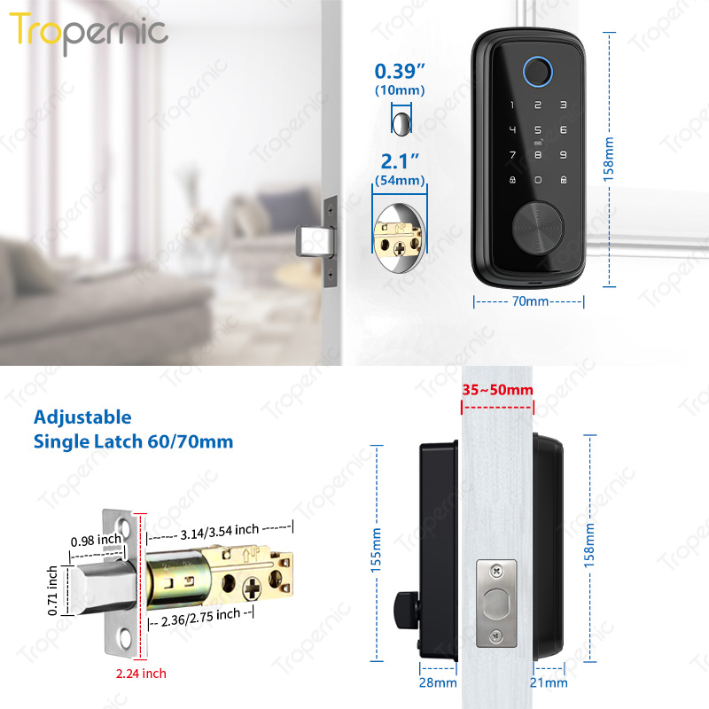 Tuya Zigbee Door Deadbolt Lock - đánh giá và giá Smart Door Lock Wifi