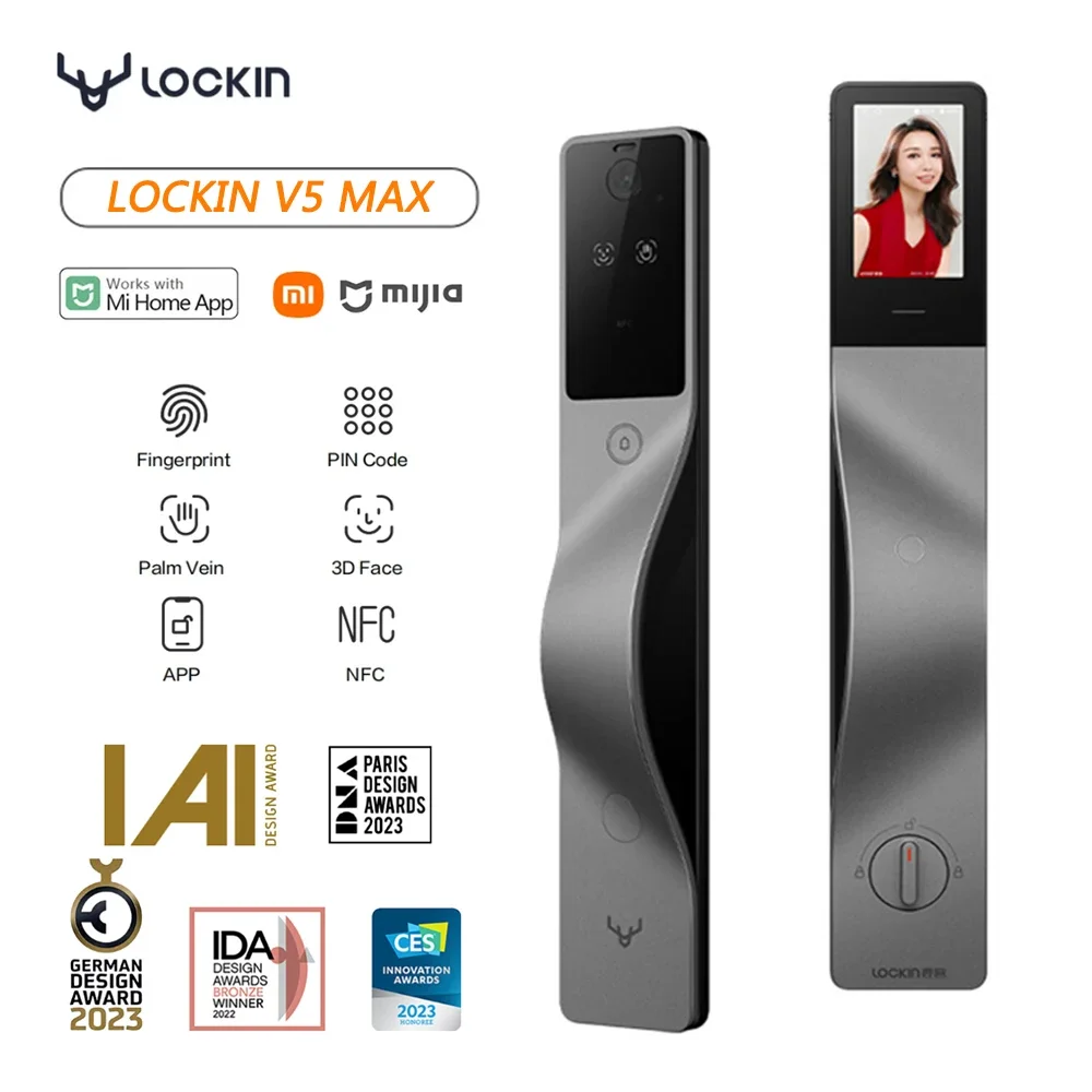 Lockin V5 Max 3D Face Recognit - đánh giá và giá Smart Door Lock Wifi