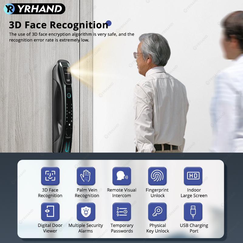 Smart Lock 3D Face Recognition - đánh giá và giá Smart Door Lock Wifi