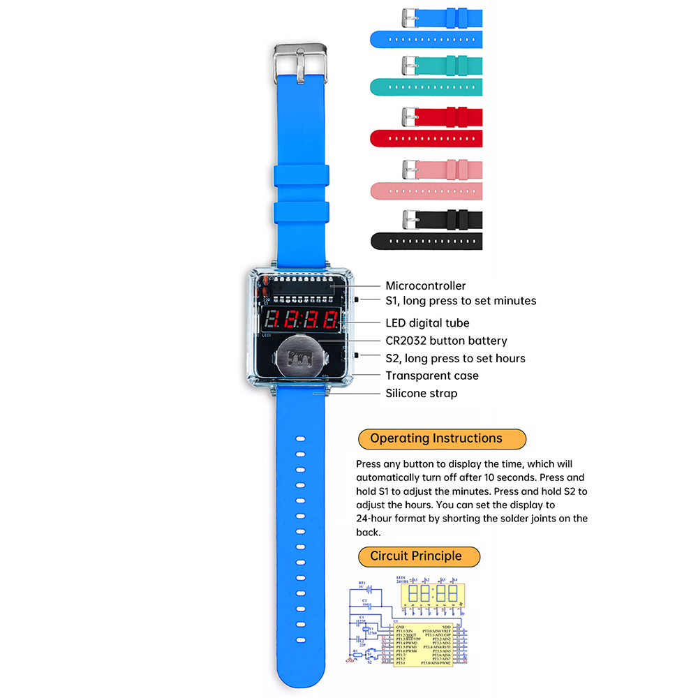 DIY Electronic Watch Kit 0.28' - đánh giá và giá Esp32 Smart Home Kit